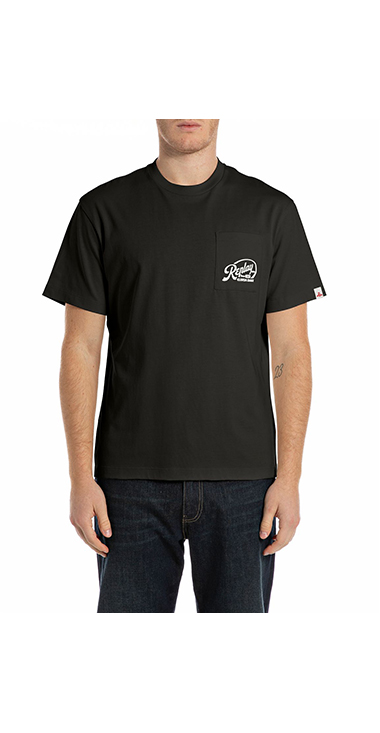 リラックスフィット コットンジャージープリント Tシャツ 詳細画像 ブラック 1